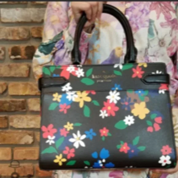 Kate Spade Staci Medium Satchel and Floral Wallet SET - NWT